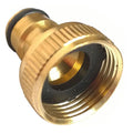 3/4" Solid Brass Tap Adaptor – Garden Hose Quick Connector Brass Hose Connector Babs gold