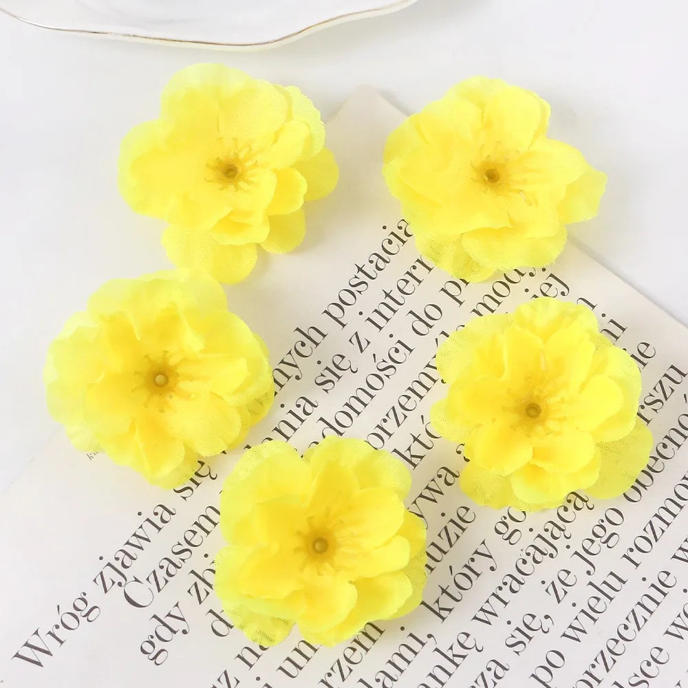 Yellow Silk Artificial Rose Heads – Wedding & Home Décor DIY