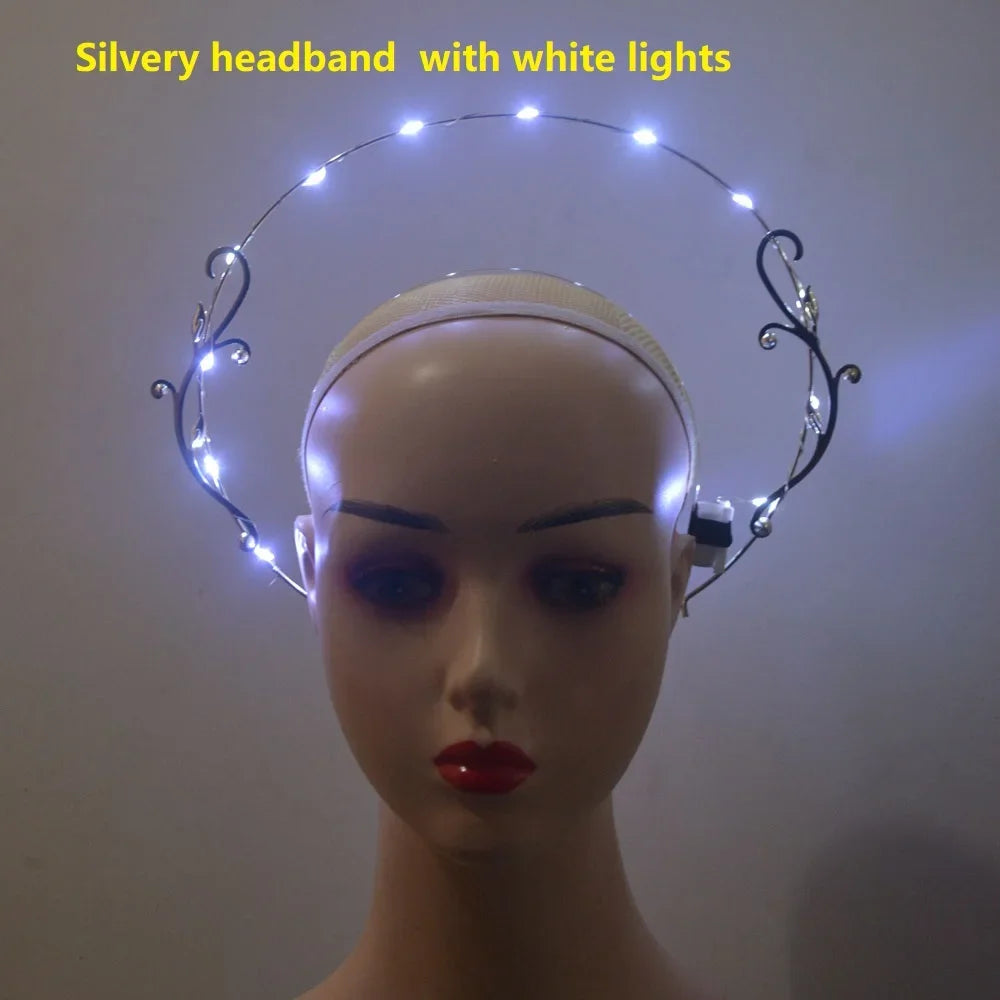 10-Pack LED Flashing Halo Crown Headbands – Mixed Colors LED Crown Headband Babs 4