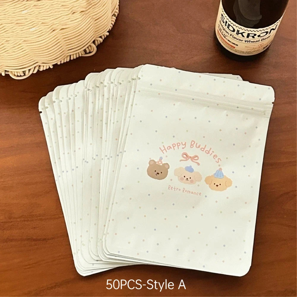 Resealable Zipper Seal Bags for Candy, Food & Vitamins 20/50 Pcs Food Storage Bags Babs 50PCS-Style A 13x18cm