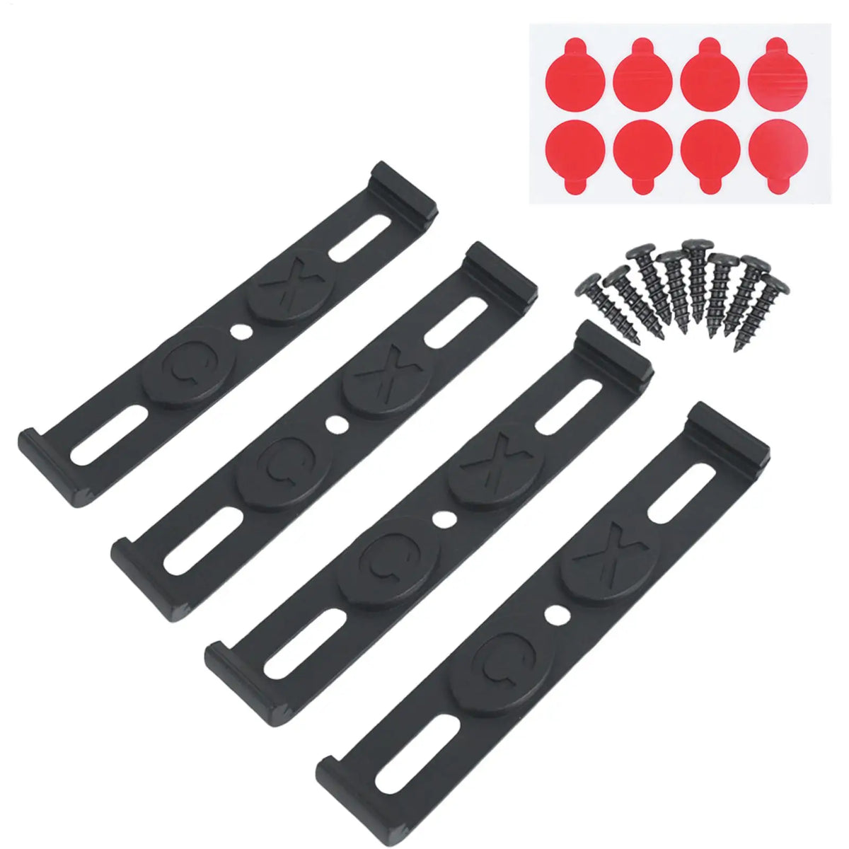 Frameless License Plate Holder – Weatherproof Universal ABS 4-Pack License Plate Holder Babs