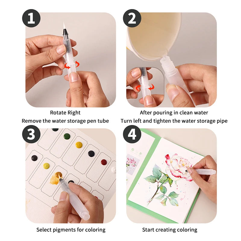 Watercolor Painting Set – 12-Color Paint & Kids Coloring Book Watercolor Art Kit Babs