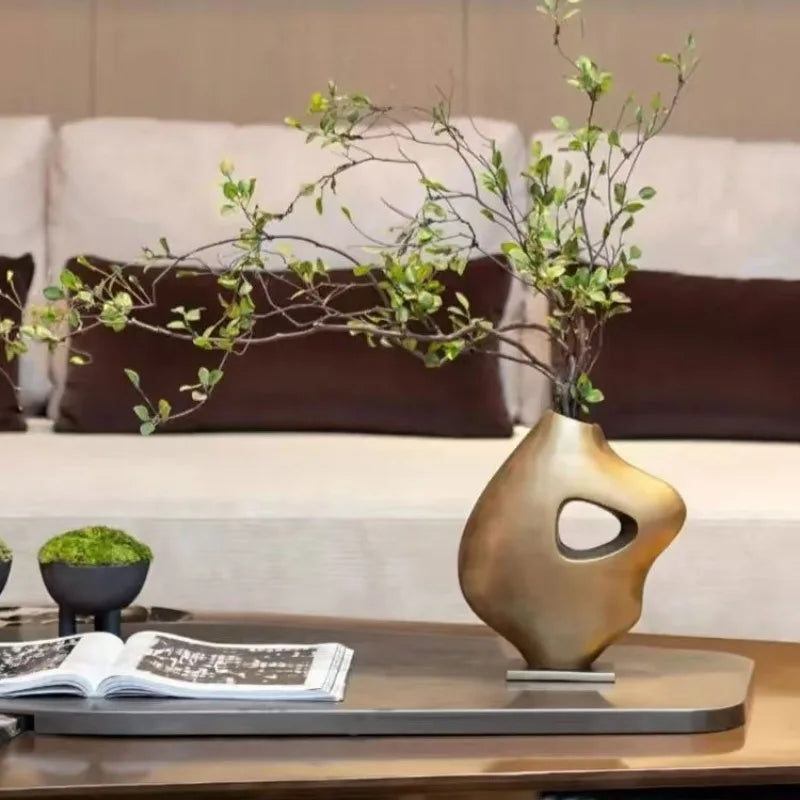 Nordic Luxury Resin Vase – Modern Minimalist Home Decor Decorative Vase Babs