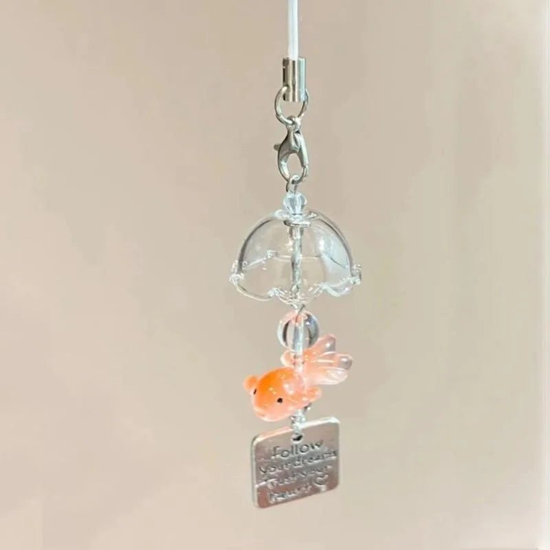 Goldfish Handmade Bead Pendant – Fish Wind Chime Bag Charm Bead Pendant Charm Babs GJ-026-2