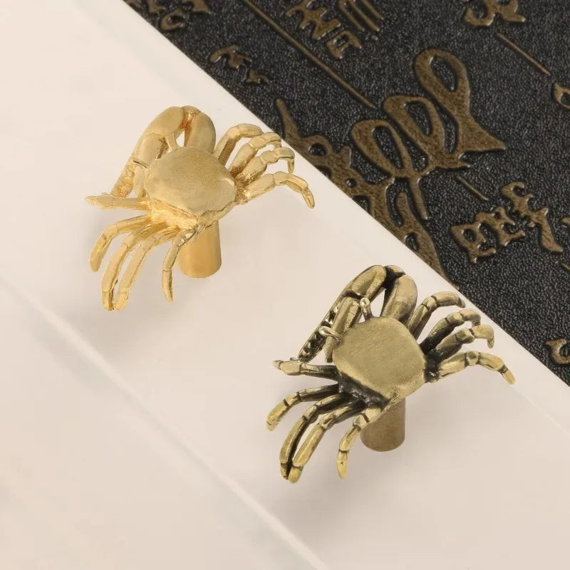 Brass Crab Cabinet Knob – Nautical Single Hole Drawer Pull Cabinet Knob Babs
