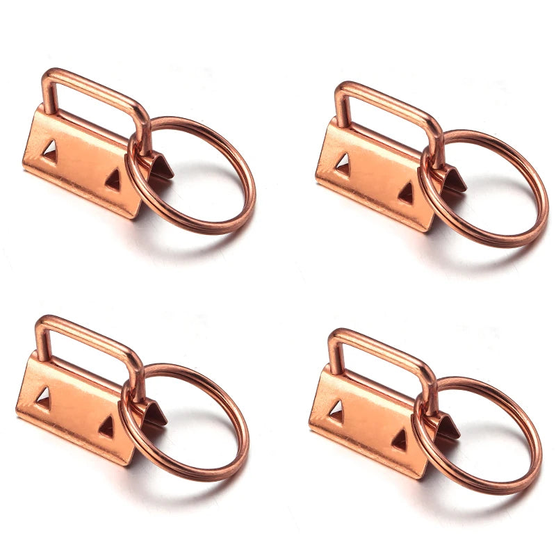 10pcs Metal Belt Clip Key Fob Foldover Connector DIY Hardware DIY Craft Hardware Babs rose gold