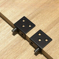 2pcs Stainless Steel Hidden Pivot Cabinet Door Hinge – Upper & Lower Cabinet Door Hinge Babs black