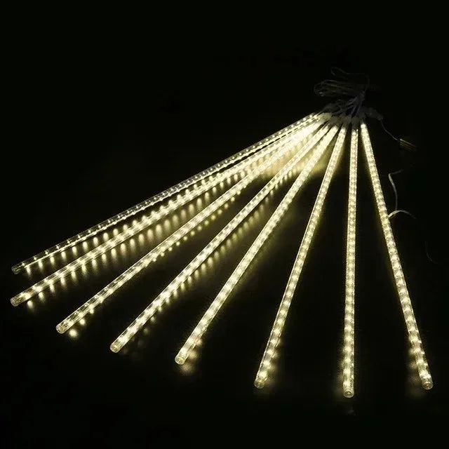Meteor Shower LED String Lights 8 Tubes – Outdoor Christmas Décor LED Meteor Shower Lights Babs Warm 50cm 8Tubes EU Plug