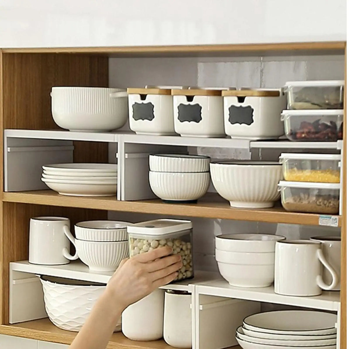Retractable Kitchen Cabinet Shelf & Spice Rack Organizer Cabinet Shelf Organizer Babs