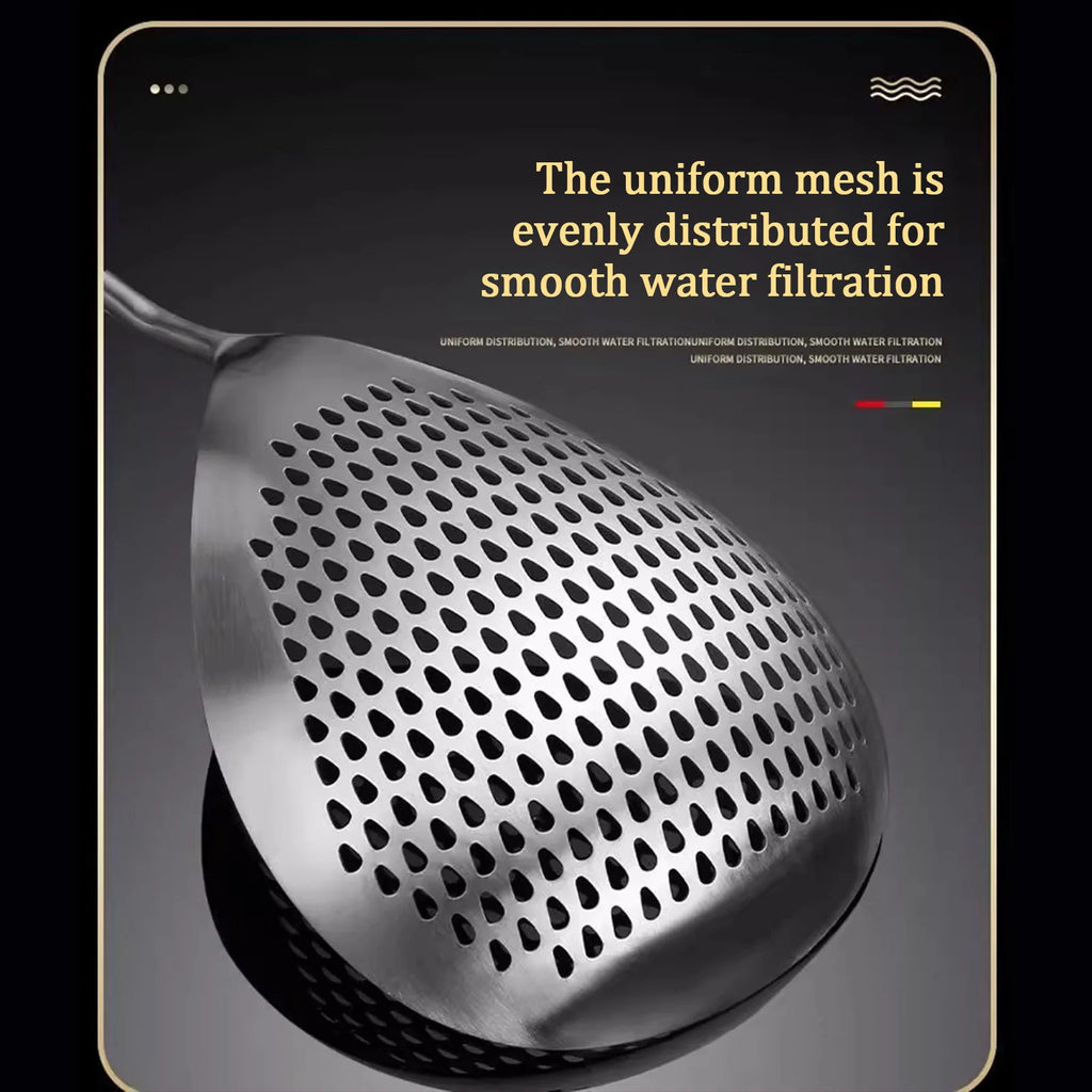 304 Stainless Steel Colander Strainer Spoon – Kitchen Filter Kitchen Strainer Spoon Babs
