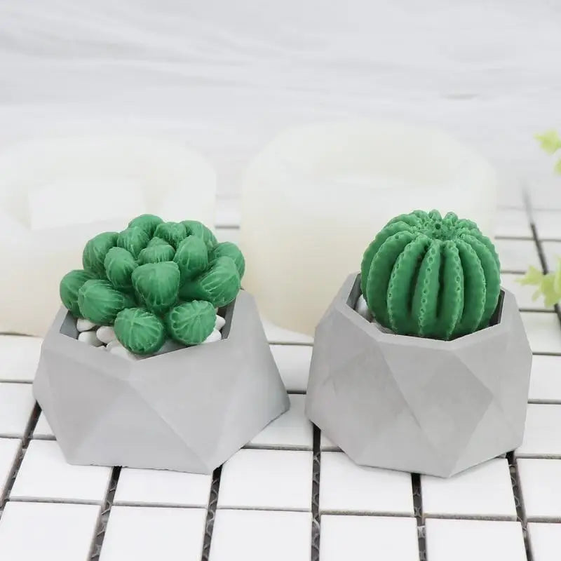 3D Succulent Silicone Mold – Resin, Cement, Candle & Soap Silicone Craft Mold Babs