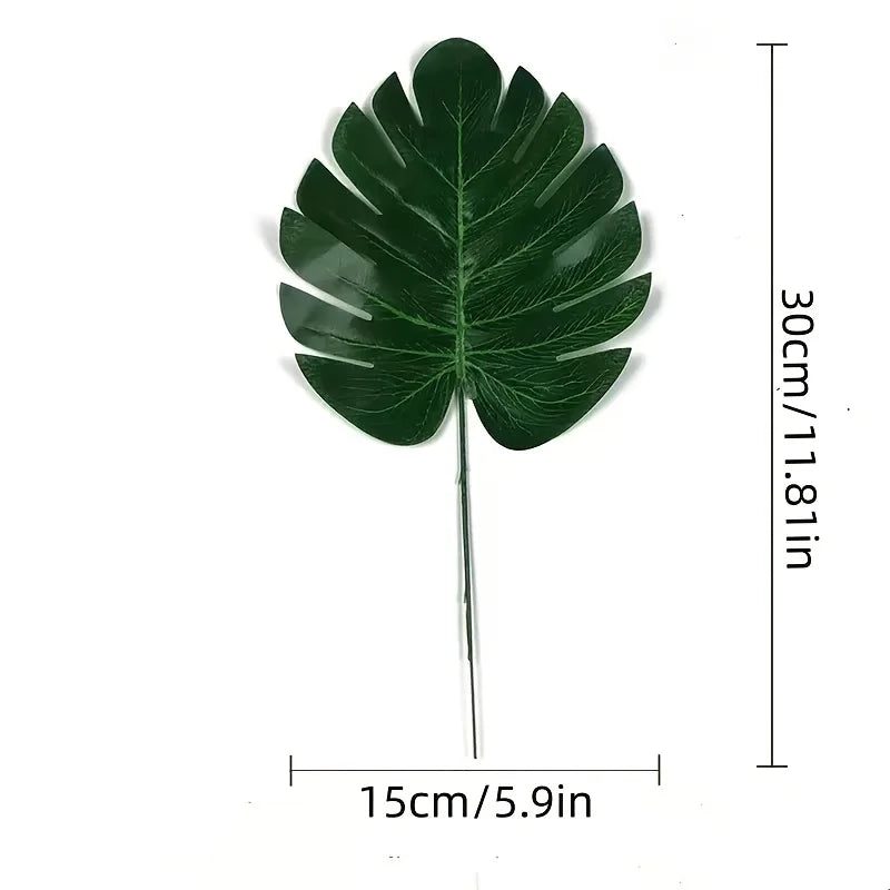 Artificial Turtle Leaves Fake Silk Plants for Home & Party Decor Artificial Leaf Decor Babs