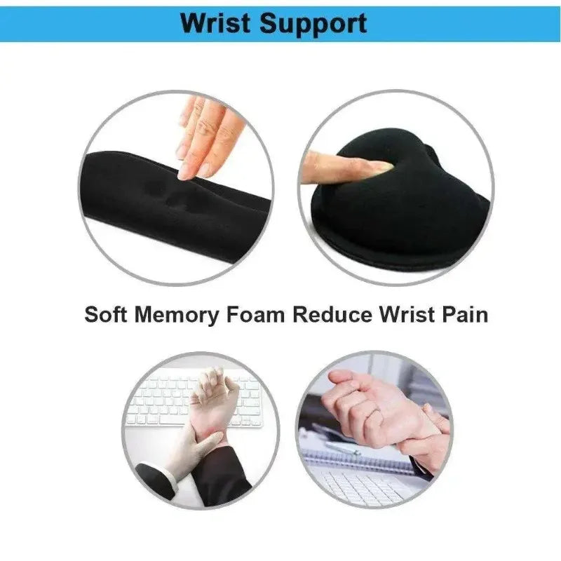 Memory Foam Keyboard Wrist Rest Pad – Non-Slip EVA Support Keyboard Wrist Rest Babs