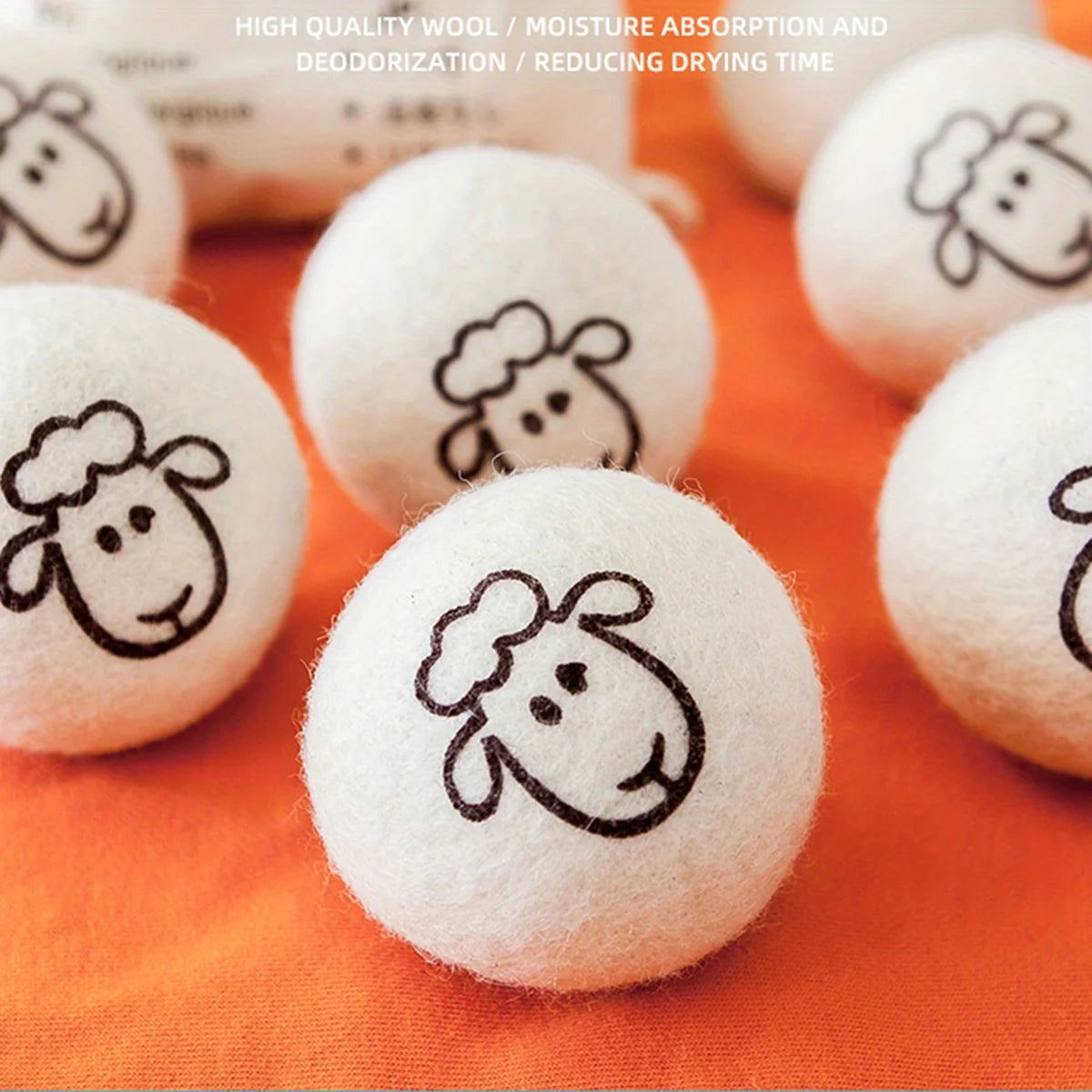 Wool Dryer Balls 3/6 Pack – Reusable Fabric Softener Felt Wool Dryer Balls Babs