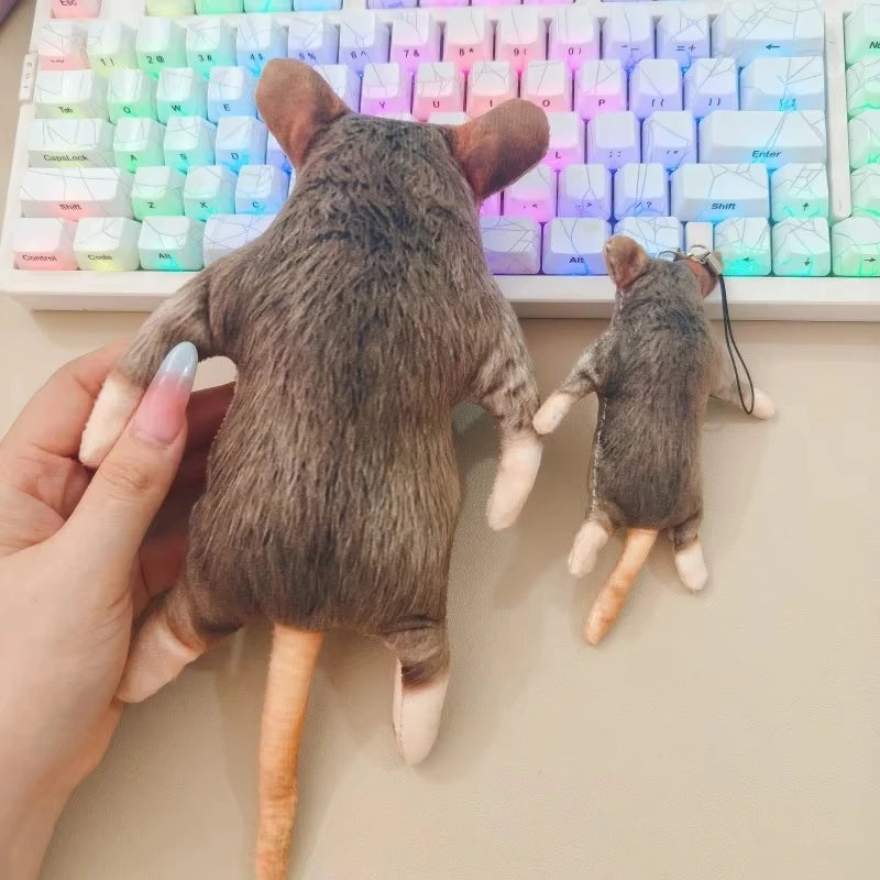 Kawaii Mouse Plush Doll with Skeleton – Poseable 12/24cm Collectible Plush Collectible Doll Babs