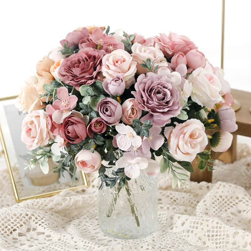 Silk Rose Garland – Artificial Flower for Wedding & Home Decor Artificial Flower Garland Babs