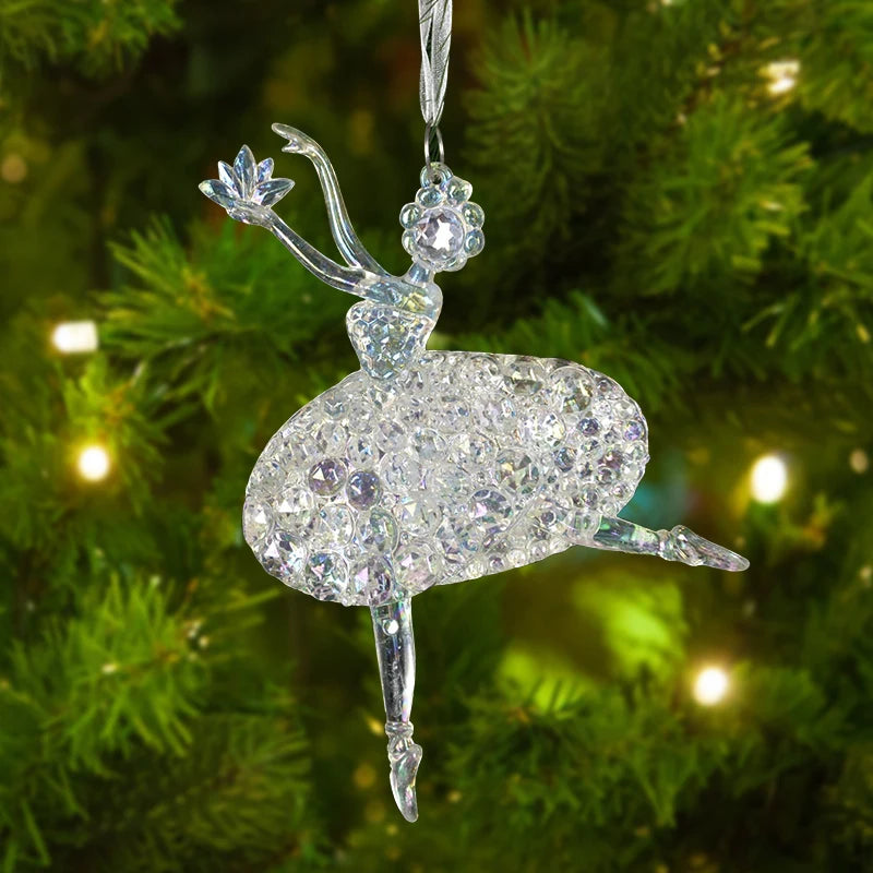 Acrylic Snowflake Christmas Ornaments – Transparent Pendants Christmas Tree Ornaments Babs E