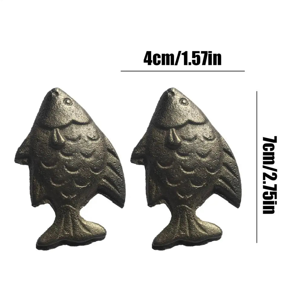 2-Pack Cast Iron Fish – Reusable Kitchen Iron Cooking Tool Iron Cooking Tool Babs 2pcs