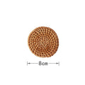 Handcrafted Round Rattan Placemats & Coasters – 8–20cm Rattan Placemat Coaster Babs 8CM 1PCS Round
