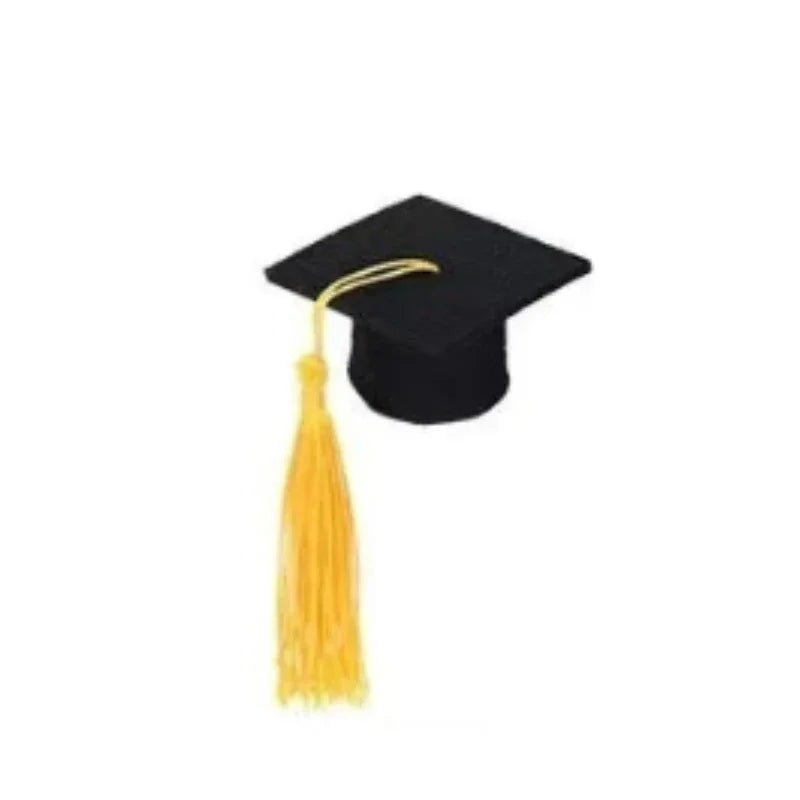 10PCS Mini Felt Graduation Cap Tassels – Party Bottle Decor Party Decoration Set Babs YELLOW10pcs