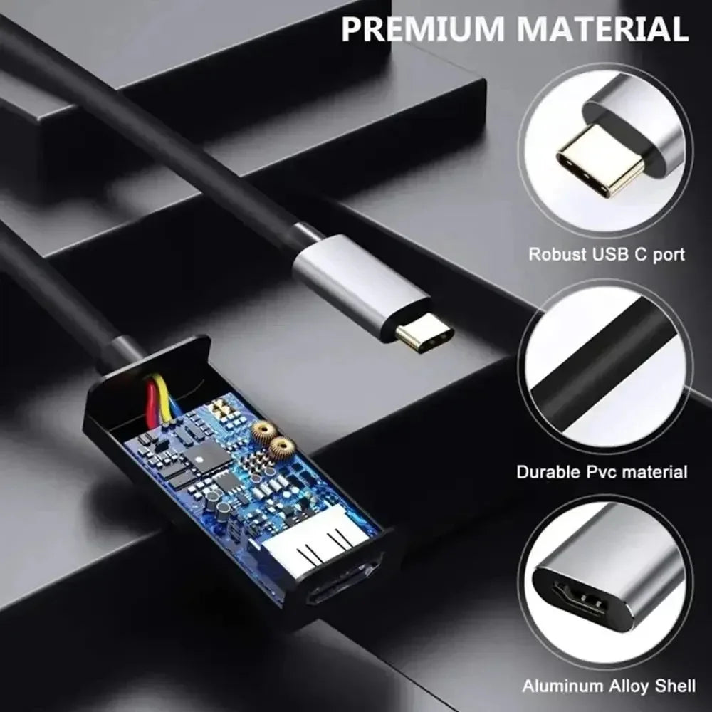 KEBIDUMEI USB-C to HDMI Cable 8K/4K 60Hz | MacBook & Laptop USB-C HDMI Adapter Babs
