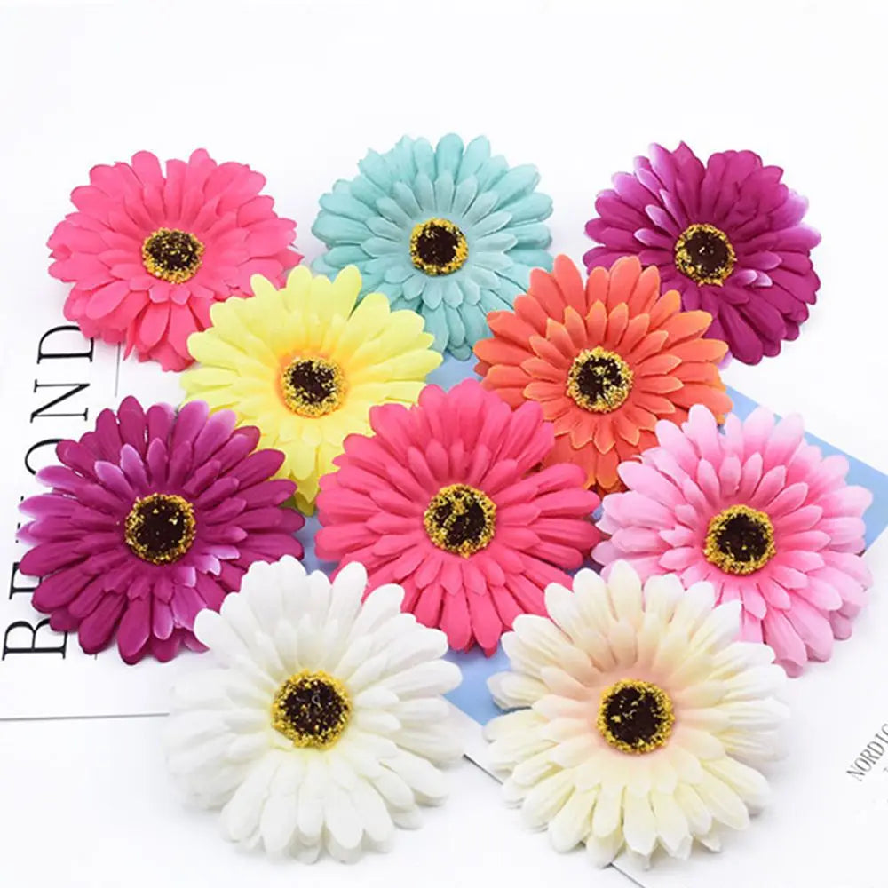 Silk Gerbera Artificial Flowers 10/20 Pcs – DIY & Wedding Décor Artificial Silk Flowers Babs