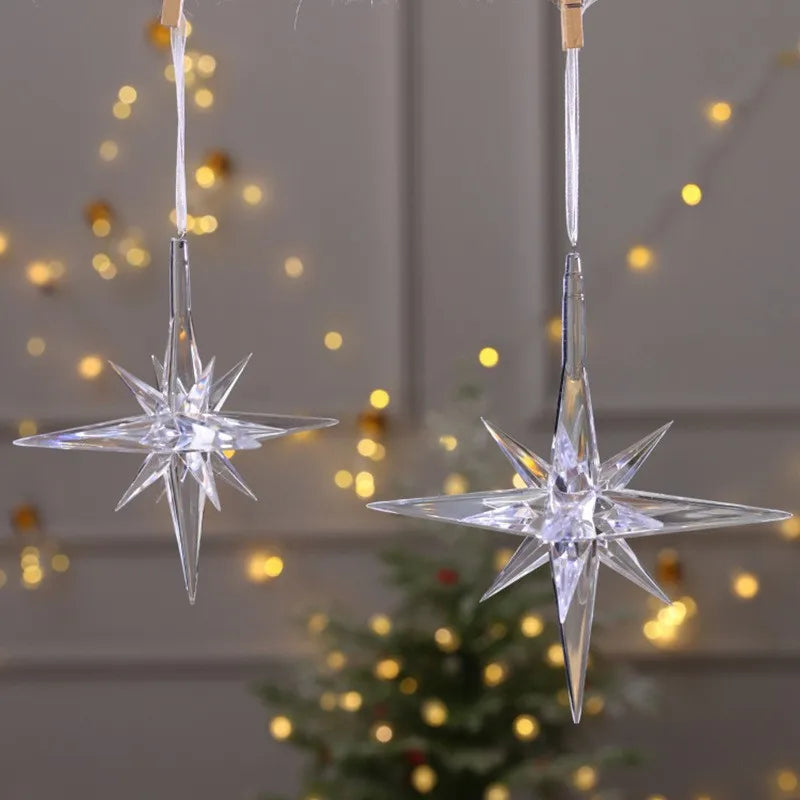 Crystal Acrylic Snowflake Christmas Tree Pendant Ornaments Christmas Tree Ornament Babs