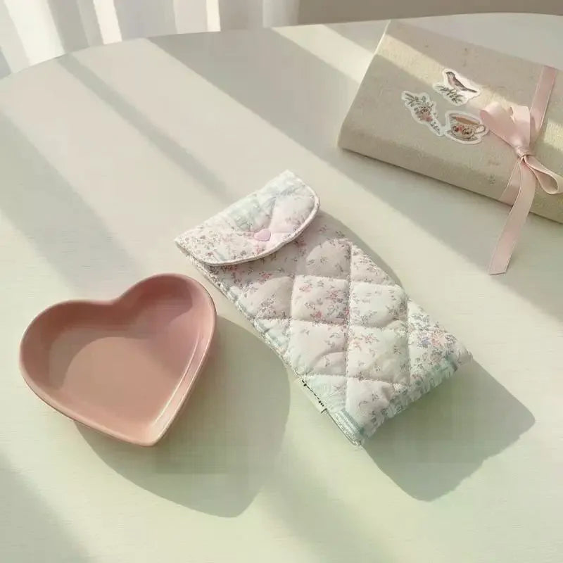 Floral Bow Snap Pencil Pouch – Glasses & Travel Makeup Bag Pencil & Storage Pouch Babs