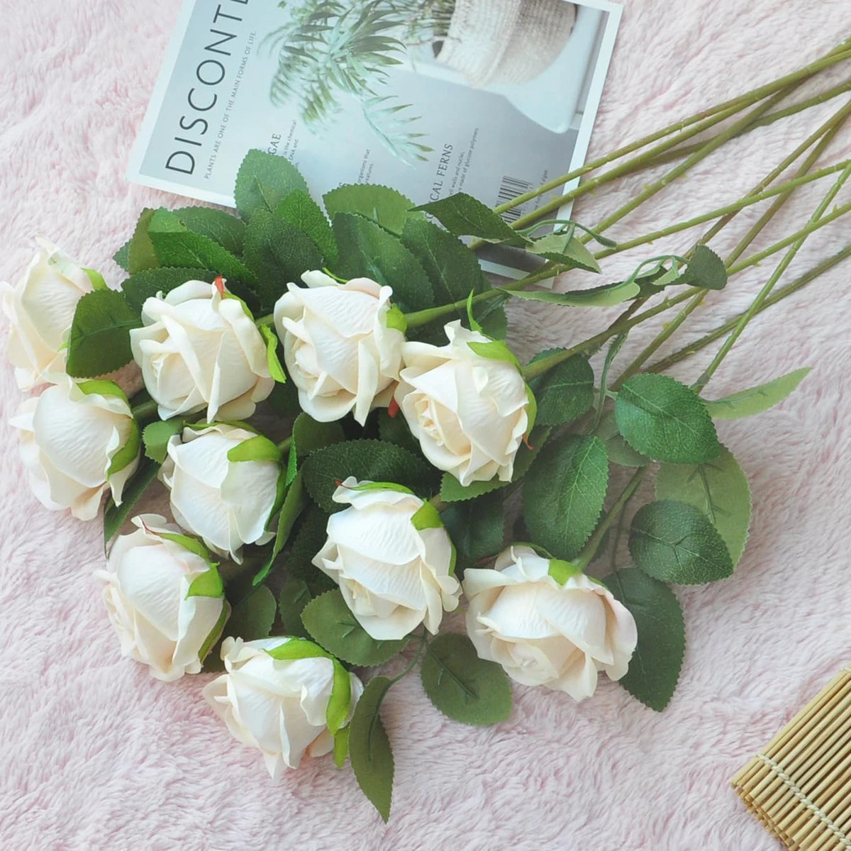 Artificial Silk Roses Long Stem Bouquet – Wedding & Home Décor Artificial Silk Flowers Babs