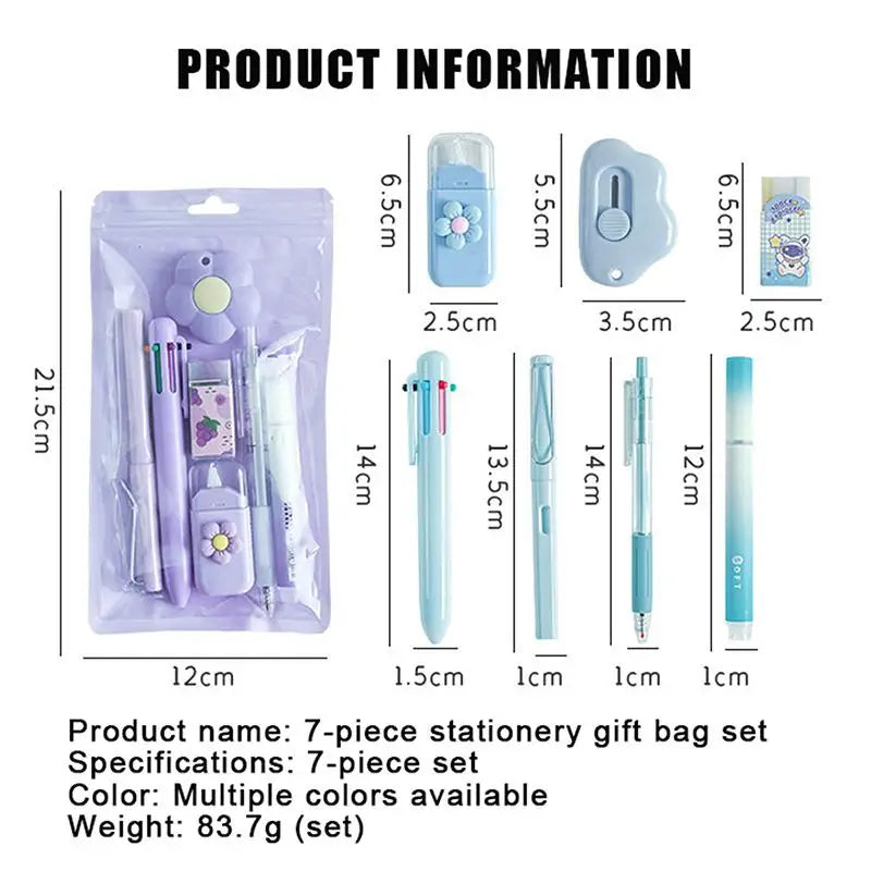 7-Piece Stationery Set – Gel Pens & Supplies, Graduation Gift Stationery Pen Set Babs