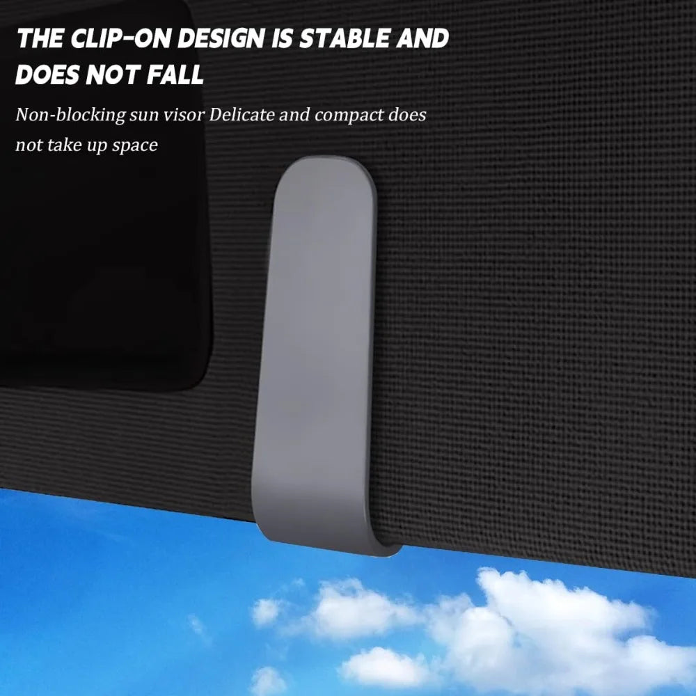 Car Sun Visor Glasses Holder – One-Hand Clip-On Organizer Car Visor Organizer Babs