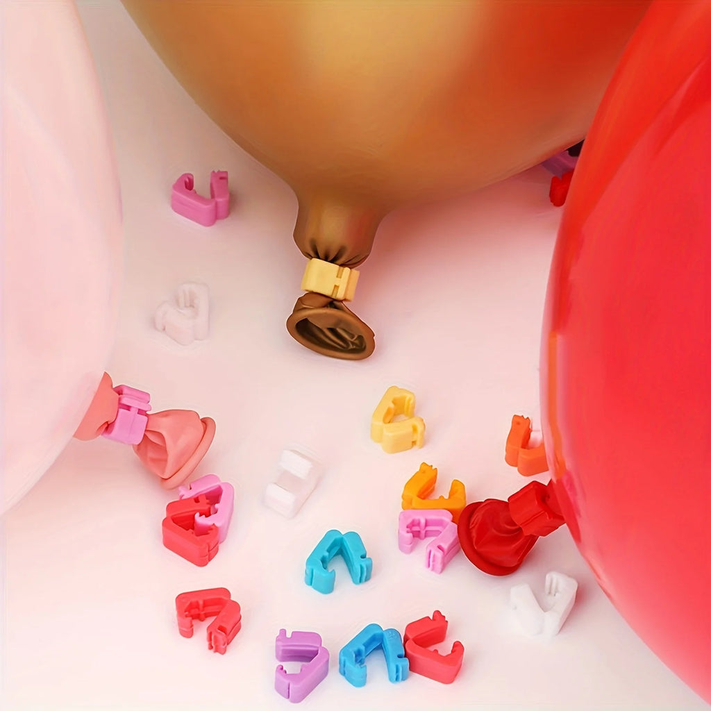 Colorful Balloon Sealing Clips – Reusable Quick Knot Tying Tool Balloon Sealing Clips Babs
