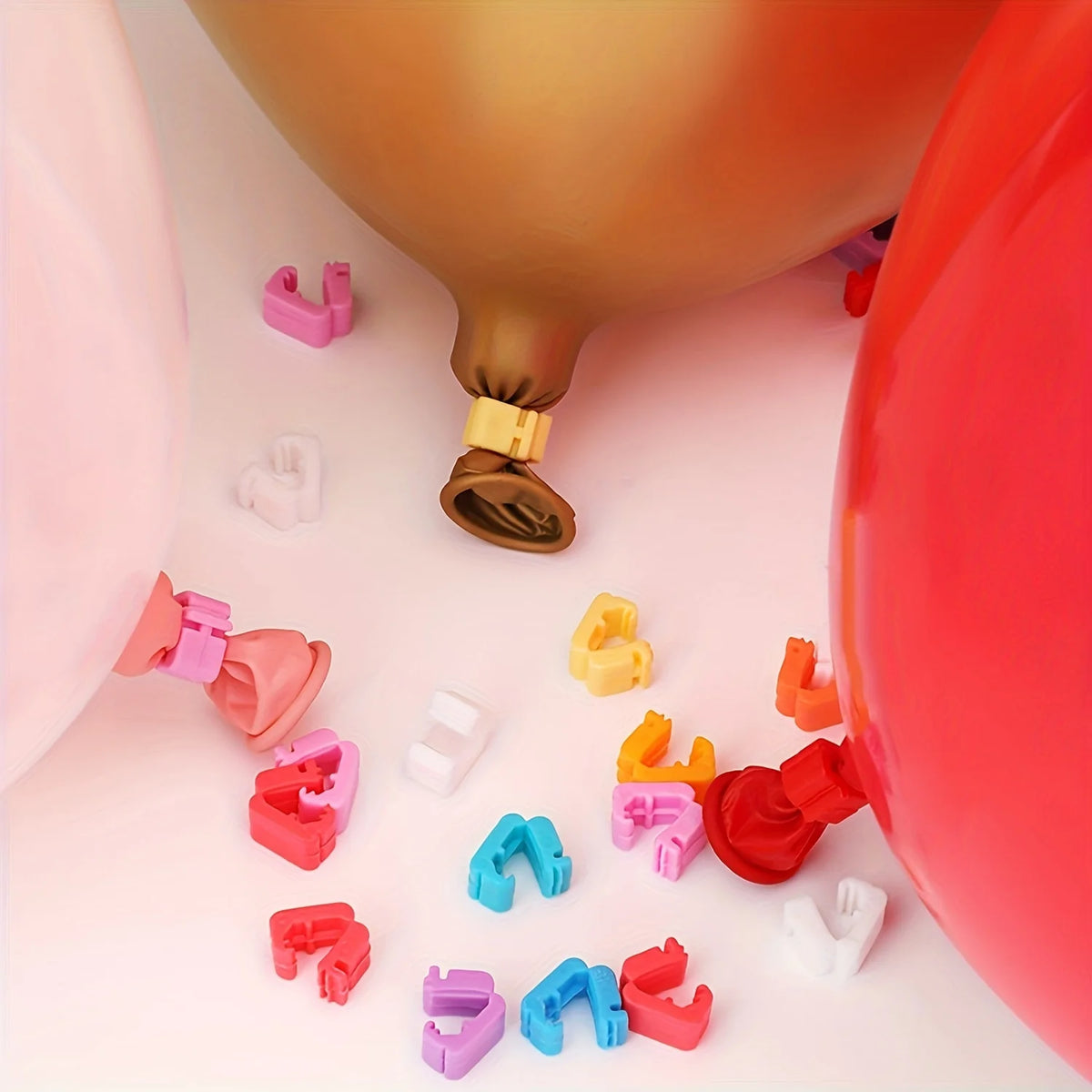 Colorful Balloon Sealing Clips – Reusable Quick Knot Tying Tool Balloon Sealing Clips Babs