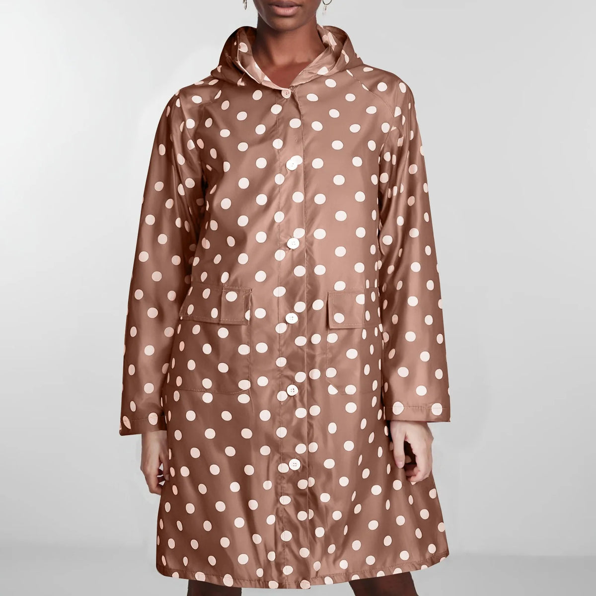 Hooded Waterproof Raincoat Long 95cm Unisex Hiking Rain Jacket Hooded Raincoat Babs