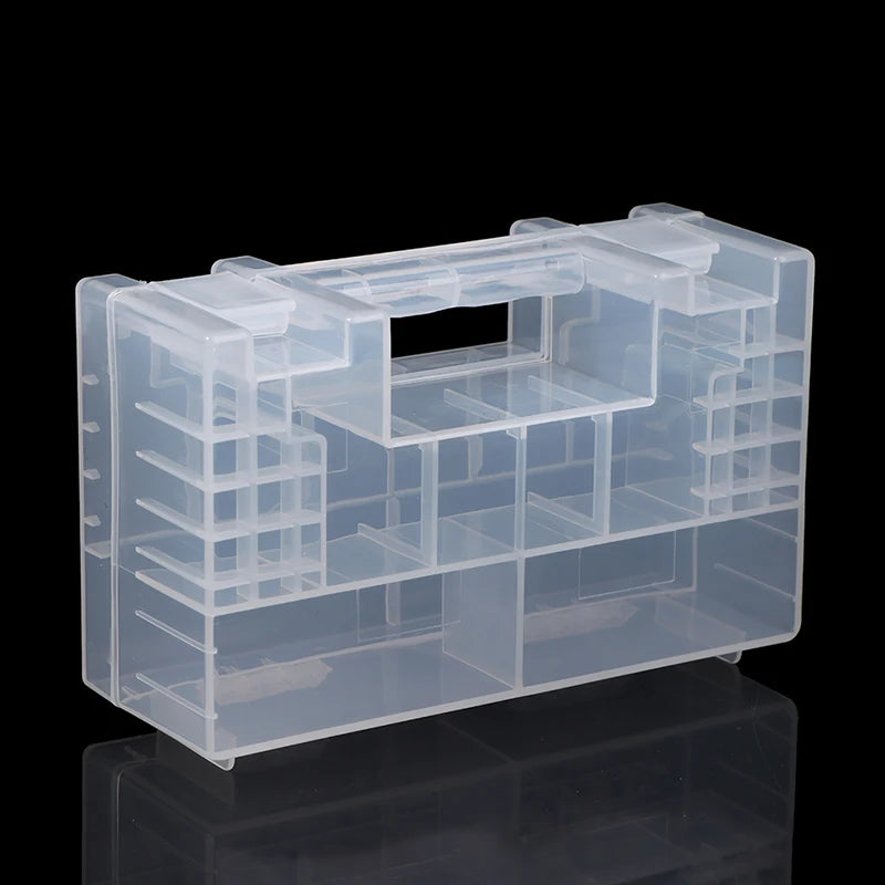 Battery Storage Case – Holds 20×AA & 14×AAA | Clear Organizer Battery Storage Case Babs one size
