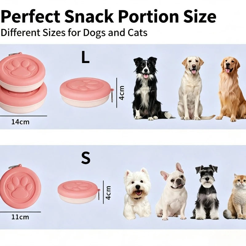 Portable 2-in-1 Pet Food Bowl & Storage Container Pet Travel Bowl Babs