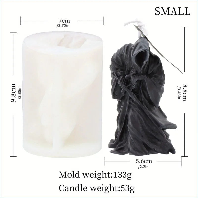 Halloween Gothic Skull Silicone Candle Mold – DIY Soy Wax Silicone Candle Mold Babs