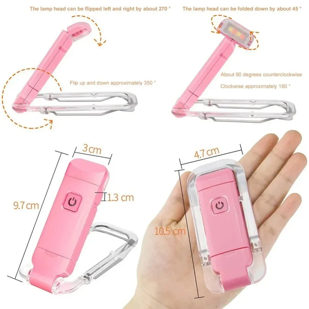 USB Rechargeable LED Clip-On Book Light | Eye-Friendly Reading Lamp Clip-On Reading Lamp Babs