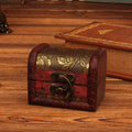 Chinese Vintage Wooden Jewelry Box with Lock | Ring & Earring Storage Wooden Jewelry Box Babs Brown