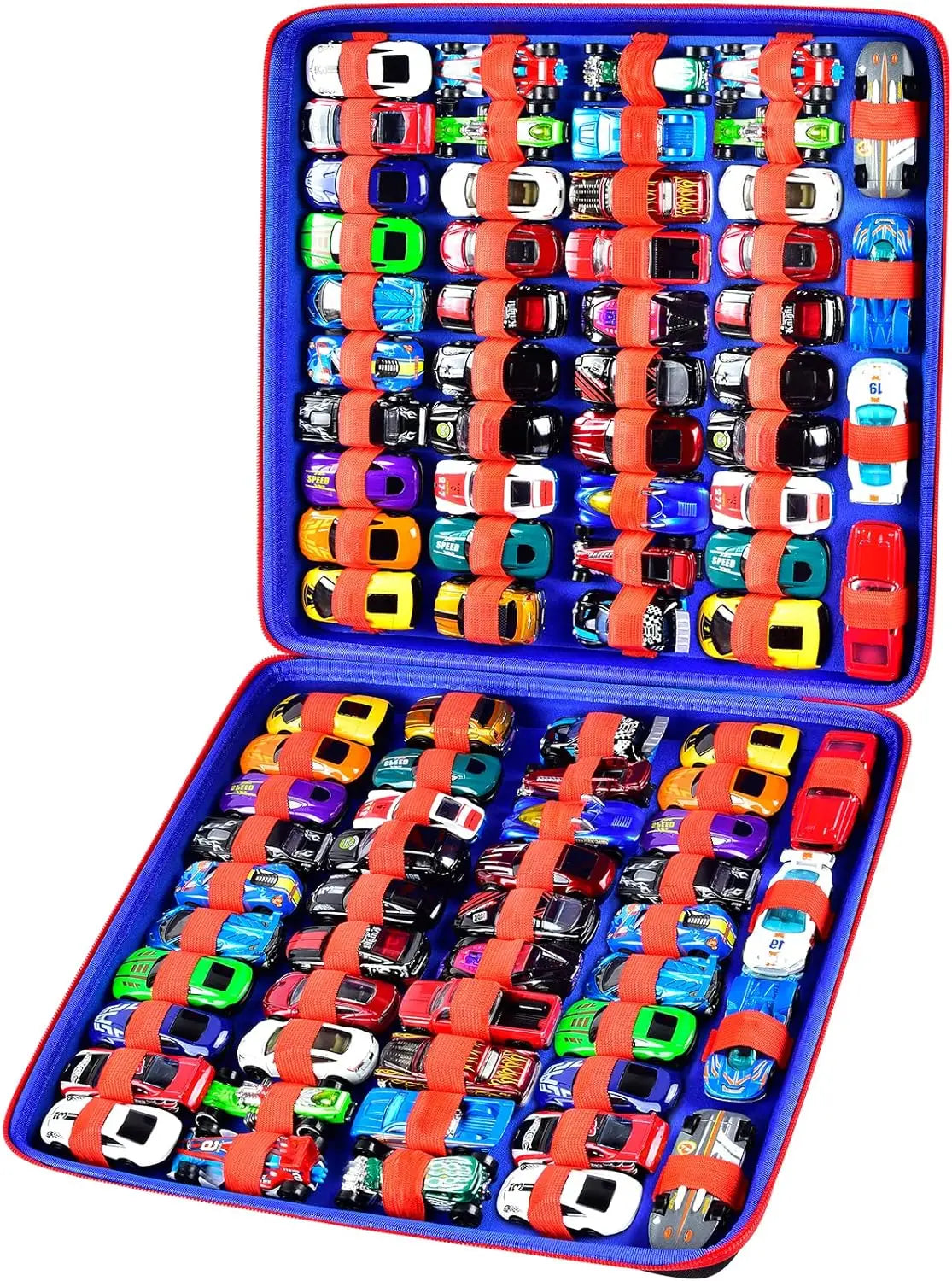 88-Slot Toy Car Case for Hot Wheels & Matchbox | Paiyule Toy Car Storage Case Babs Black