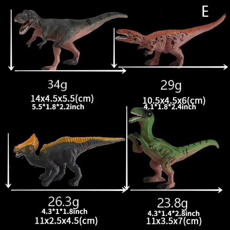 4-Piece Realistic Dinosaur Toy Set – PVC Animal Figures Dinosaur Toy Set Babs E