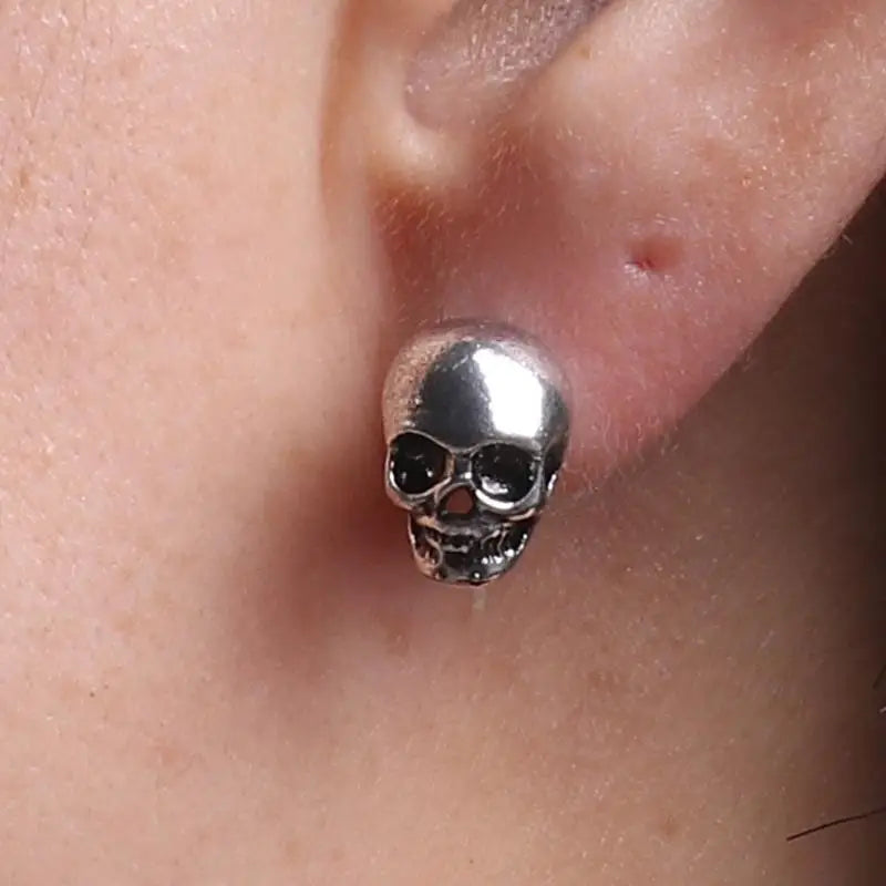 Punk Skull Stud Earrings for Men – Hip Hop Rock Style Skull Stud Earrings Babs