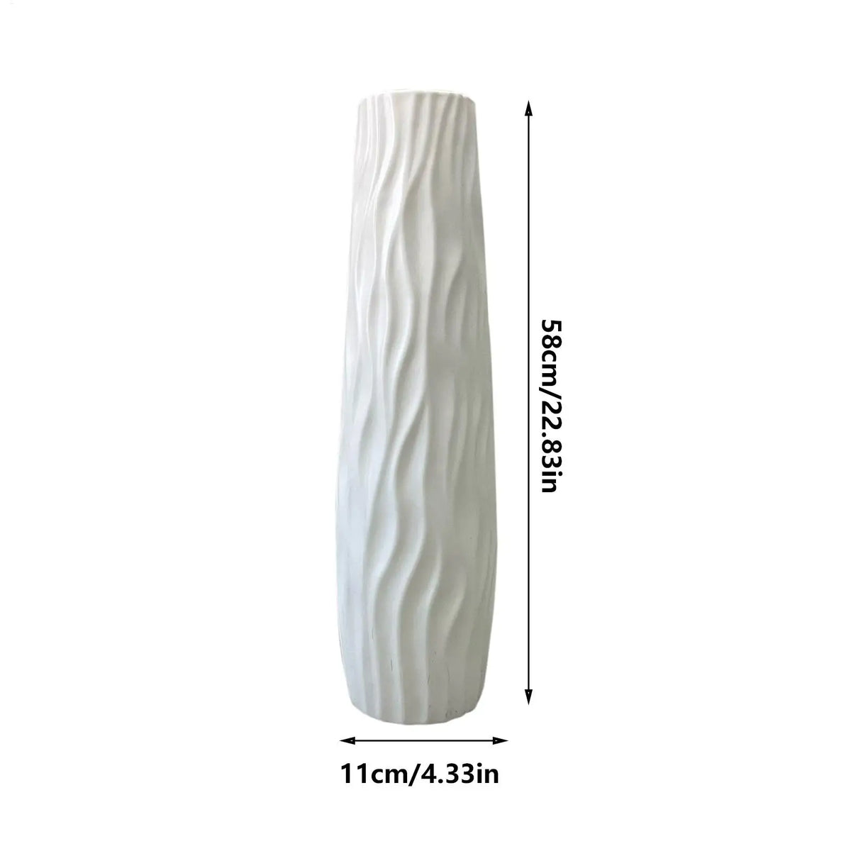 Large Textured Floor Vase | Modern Hydroponic Standing Decor Decorative Floor Vase Babs