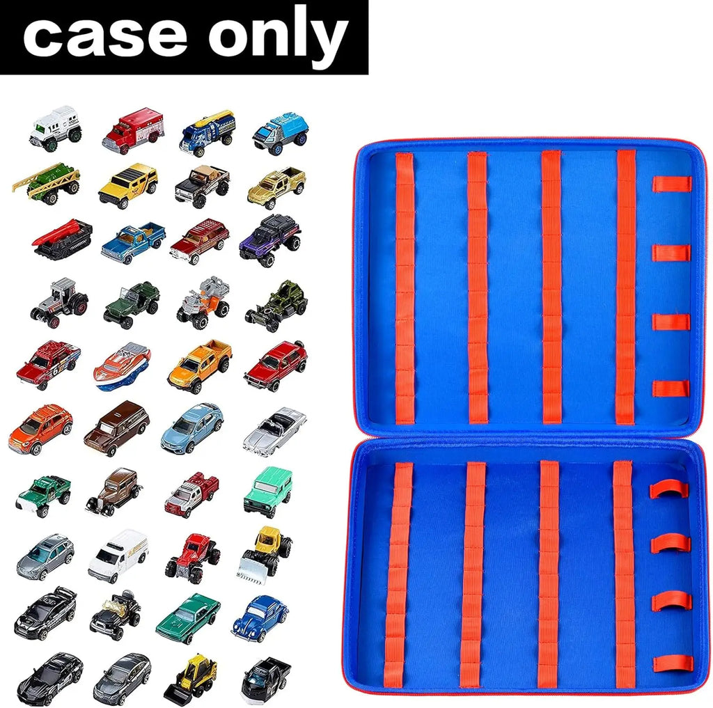88-Slot Diecast Toy Car Organizer – Portable Travel Storage Case Toy Car Storage Case Babs