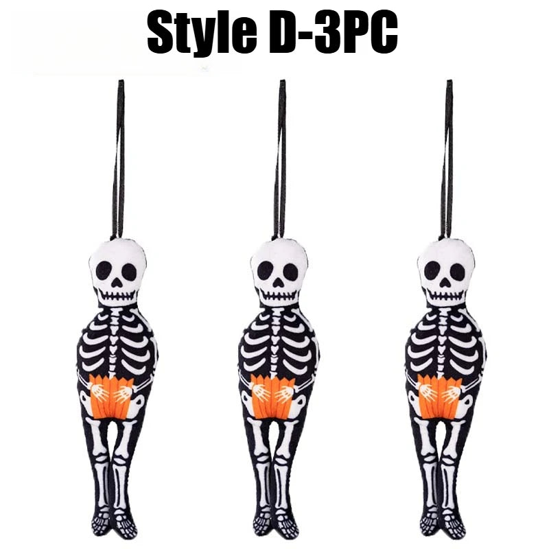 Halloween Hanging Decorations – Pumpkin Ghost Skull Black Cat Set Halloween Hanging Décor Babs Style D-3PCS