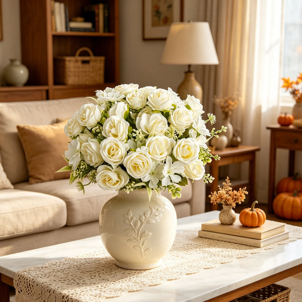Artificial Silk Rose Bouquet – Wedding & Home Decor Artificial Flower Bouquet Babs