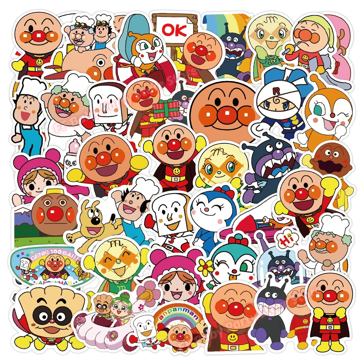 Anime Hero Birthday Party Decoration Set – Balloons, Banner & More Party Decoration Set Babs 50pcs Stickers