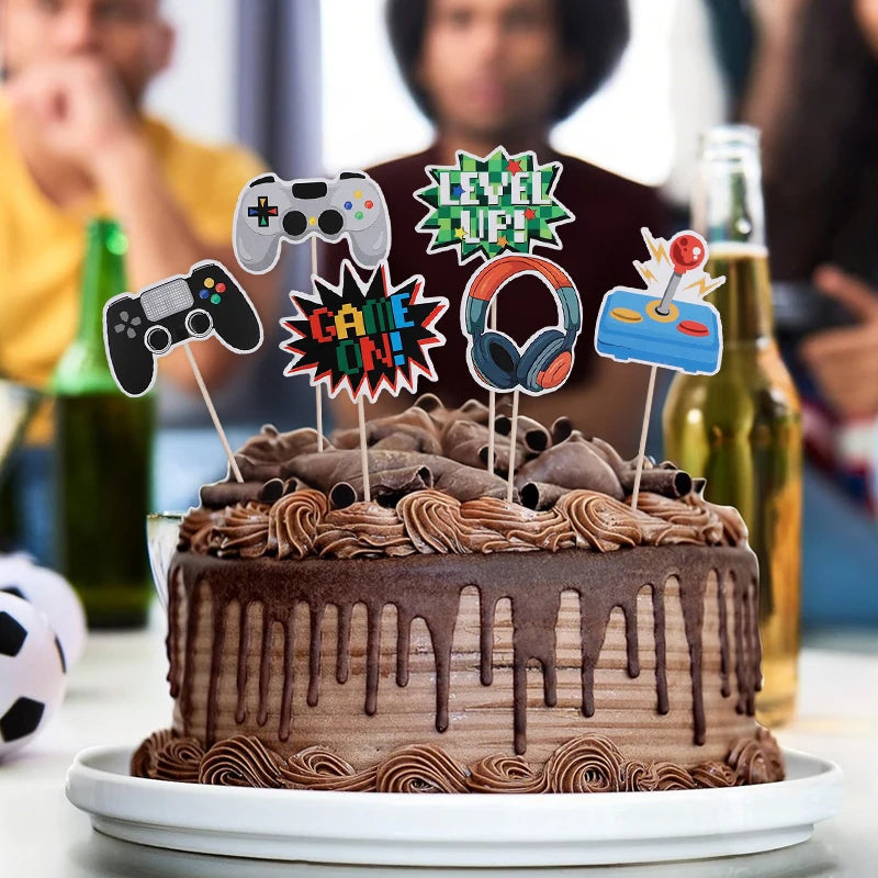 13-Piece Video Game Cake Toppers & Cupcake Picks Birthday Set Cake Topper Set Babs