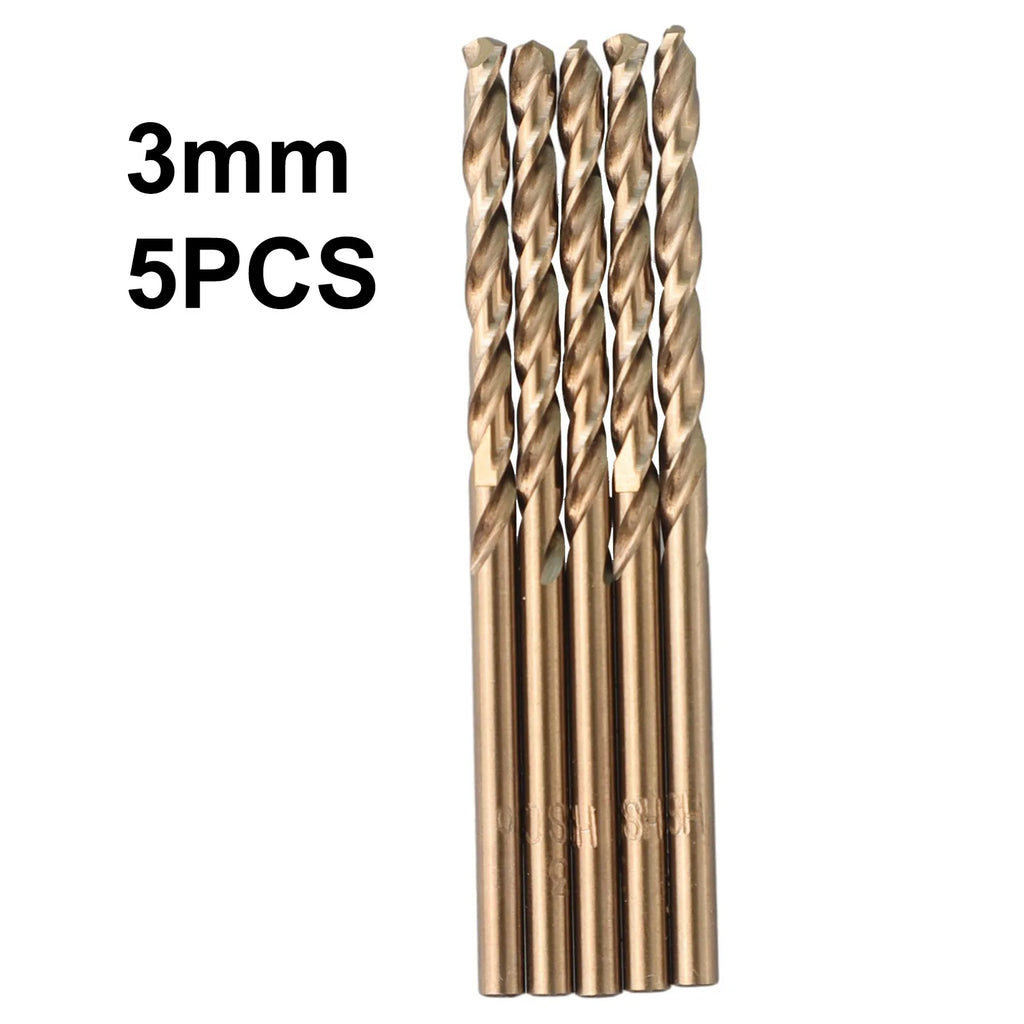 5-Piece M35 Cobalt HSS Drill Bit Set 1–4mm – Metal & Wood Cobalt Drill Bit Set Babs 3mm 5PCS