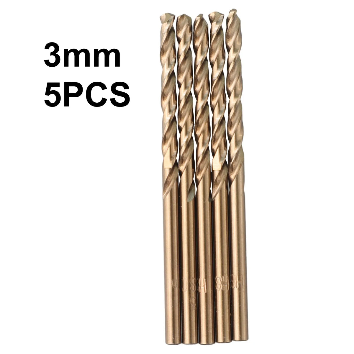 5-Piece M35 Cobalt HSS Drill Bit Set 1–4mm – Metal & Wood Cobalt Drill Bit Set Babs 3mm 5PCS